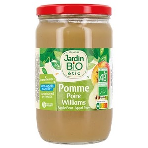 Jardin Bio Compote Pomme Poire Williams 680g