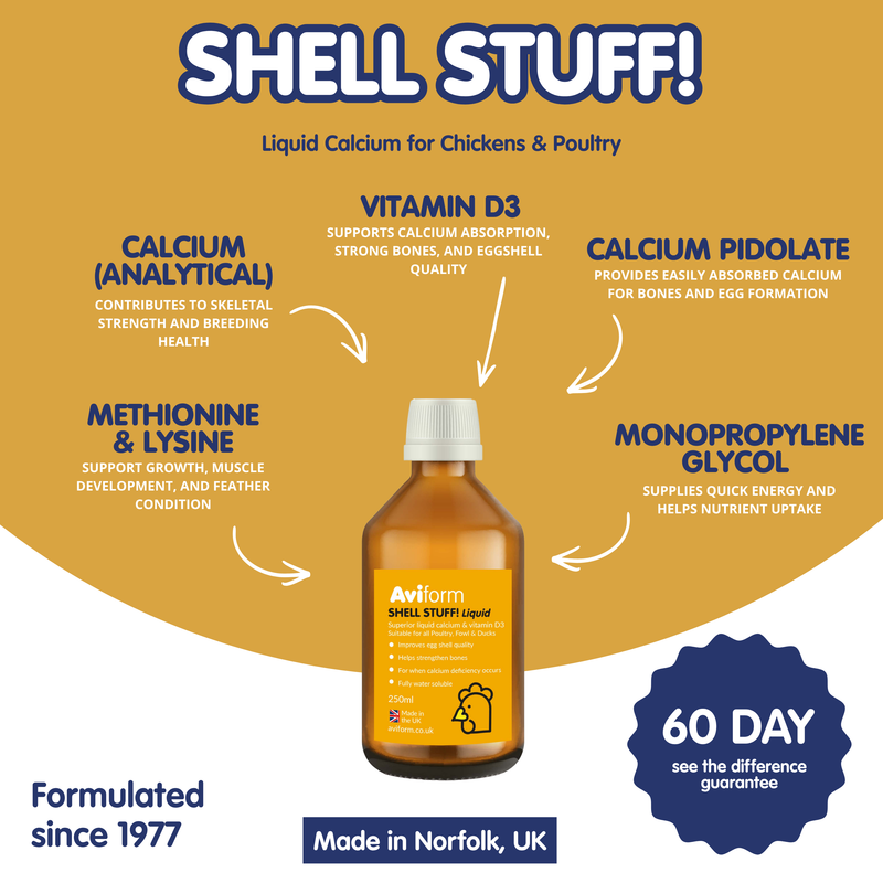 SHELL STUFF!-250ml-Liquid Calcium Supplement for Chickens - Image 5
